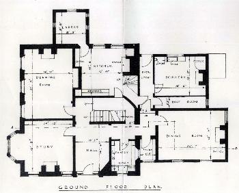 Great Barford Vicarage ground floor plan 1939 [X392-17-2]